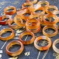 thumbnail image 1 of K-KED 50pcs Wholesale Natural Red Agate Stone Ring Delicate Jewelry Gemstone Band Rings Lots, 1 of 9