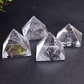 K-KED 5Pcs Natural Clear Quartz Crystal Egypt Pyramid Healing Energy Stone Reiki Tower