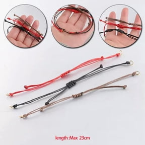 K-KED 5Pcs Waxed Thread Bracelet Braided Rope DIY Delicate Jewelry Findings Bracelet Cord Strap-Black