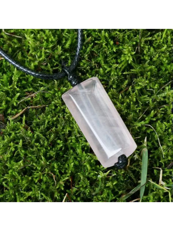 5pcs 54mm Agate Stone Flat Rough Polished Pendant Chakra Reiki Healing Energy-Rose Quartz