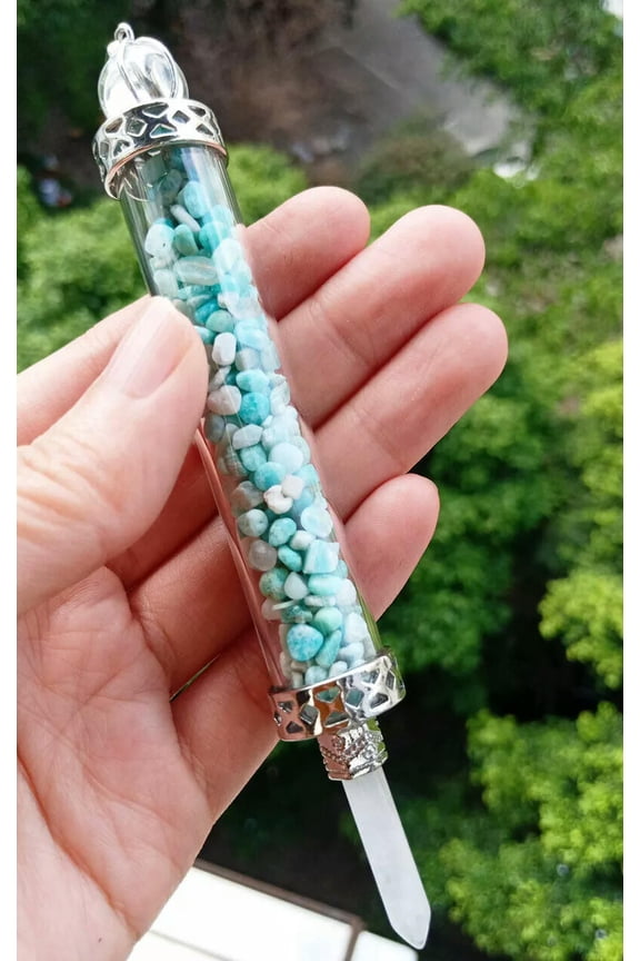 5pcs Natural Amazonite Rock Quartz Stone Pendant Energy Reiki Healing Amulet