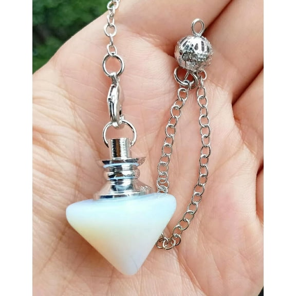 K-KED 5pcs Opal Stone Magic Pendulum Pendant Energy Power Reiki Healing Amulet
