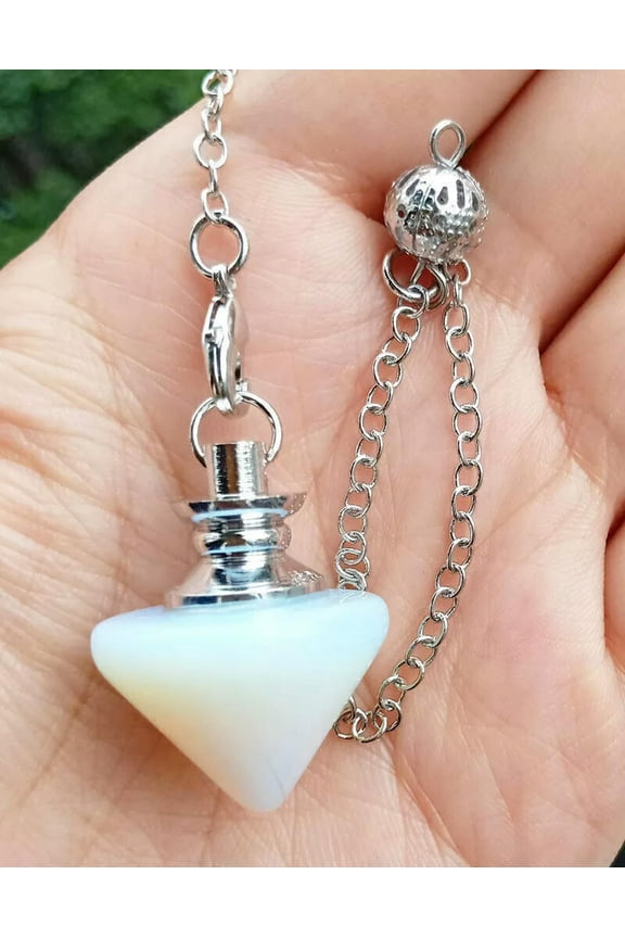 5pcs Opal Stone Magic Pendulum Pendant Energy Power Reiki Healing Amulet
