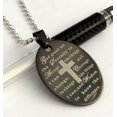 thumbnail image 1 of K-KED 5pcs Serenity Prayer Stainless Steel Pendant Necklaces W/Chains Men's Gift, 1 of 3