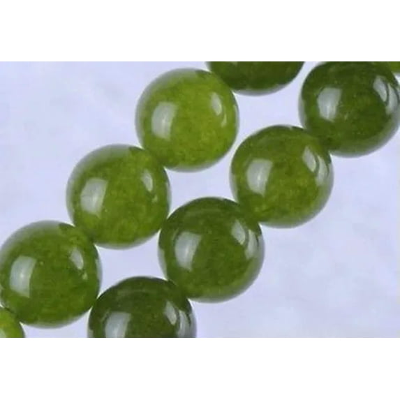 K-KED 6/8/10mm Natural Green Jadeite Gemstone Beryl Round Jade Loose Beads 15"-10 mm