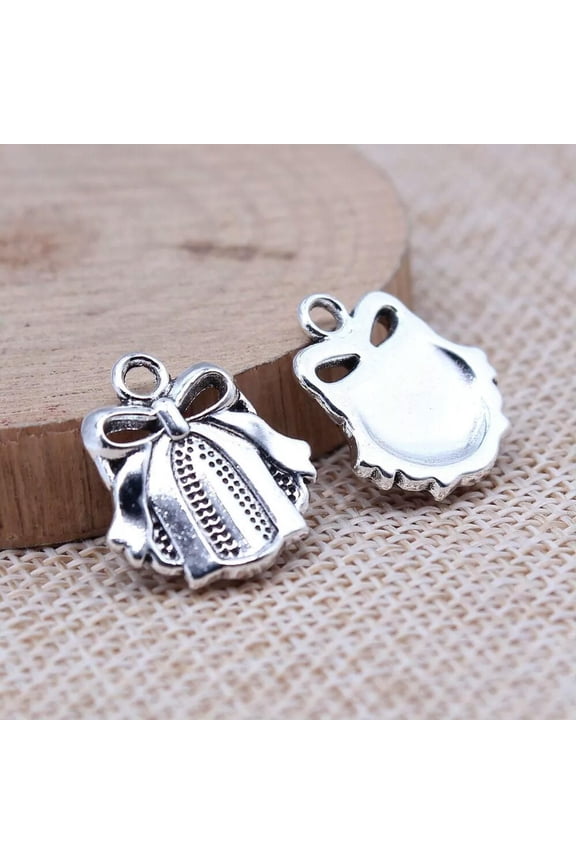 60 Pcs Tibetan Silver Gift Box Charms Pendant 19X17MM DIY Delicate Jewelry Making C16046