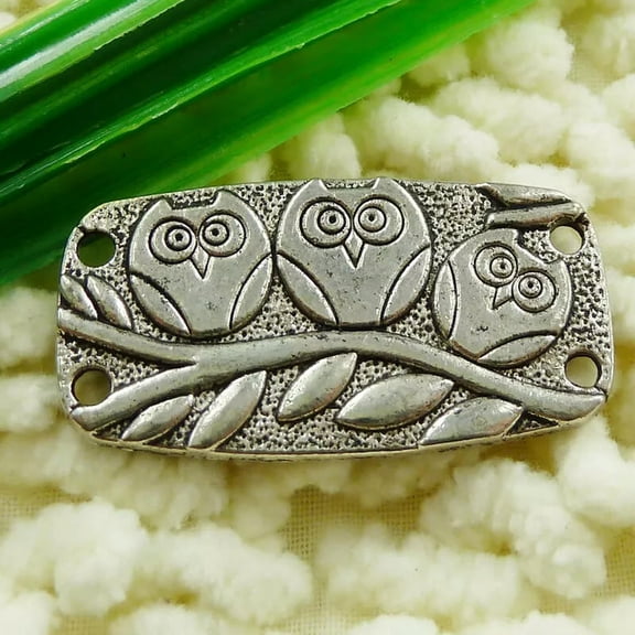K-KED 60 Pcs Tibetan Silver Owl Connectors 38X20MM S1565 DIY Delicate Jewelry Making