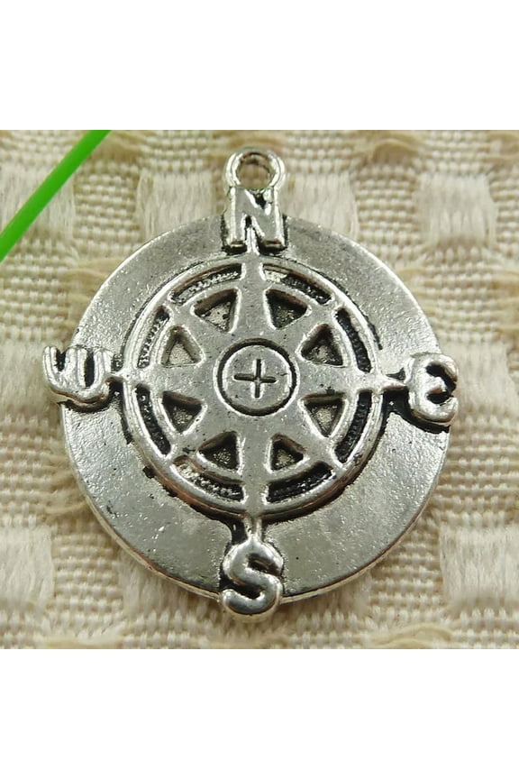 60 Pcs Tibetan Silver compass Charms Pendant 30X25MM S4645 DIY Delicate Jewelry Making
