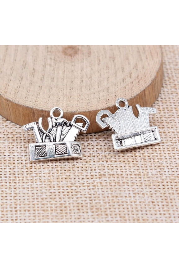 60Pcs Tibetan Silver Tool chest Charms Pendant 22X17MM DIY Delicate Jewelry Making C15650