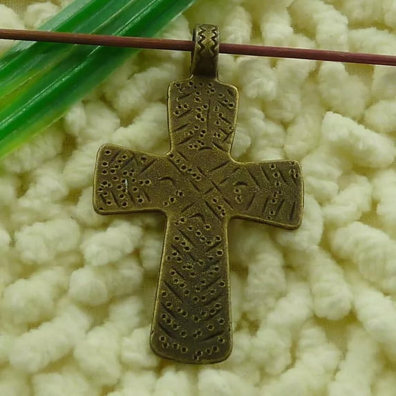 K-KED 69 Pcs Bronze Plated Cross Charms Pendant 49X29MM S3202 DIY Delicate Jewelry Making