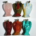 thumbnail image 1 of K-KED 6Pcs Wholesale Carved Mixed Natural Quartz Stone Angel Charms Pendants, 1 of 5