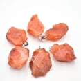 thumbnail image 1 of K-KED 6pcs Natural Mixed Irregular Shape Stone Pendants 20-35mm for Delicate Jewelry Making-Red onyx, 1 of 8