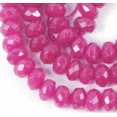 thumbnail image 1 of K-KED 6x4mm Plum Jade Faceted Rondelle Beads 16", 1 of 4