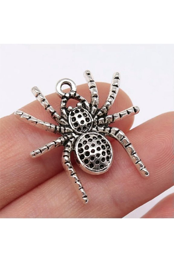 80 Pcs Tibet Silver Spider Charms 25X25MM B15090