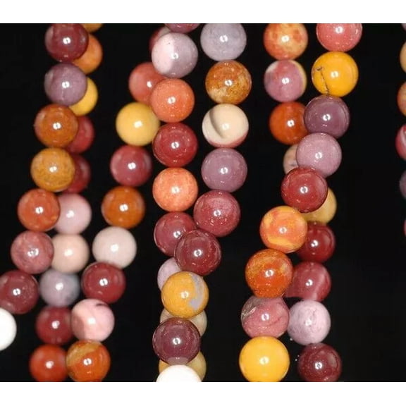 K-KED 8MM MOOKAITE GEMSTONE YELLOW Coffee ROUND 8MM LOOSE BEADS 7inch