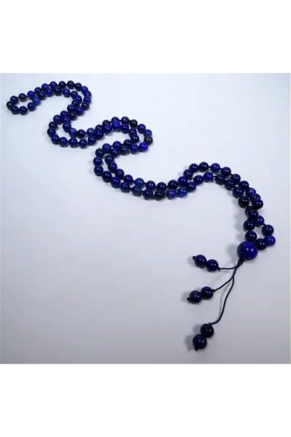 8mm Lapis Lazuli 108 Beads Gemstone Tassel Mala Necklace Meditation Religious