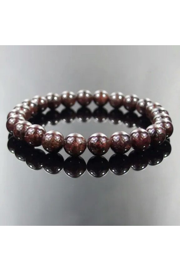 8mm Natural Gemstone Beads Stretchy Bracelet Agate Jade Jasper Crystal Healing-garnet