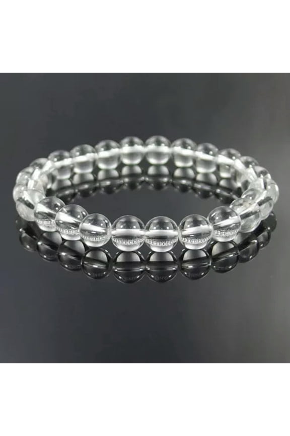 8mm Natural Gemstone Beads Stretchy Bracelet Agate Jade Jasper Crystal Healing-white crystal