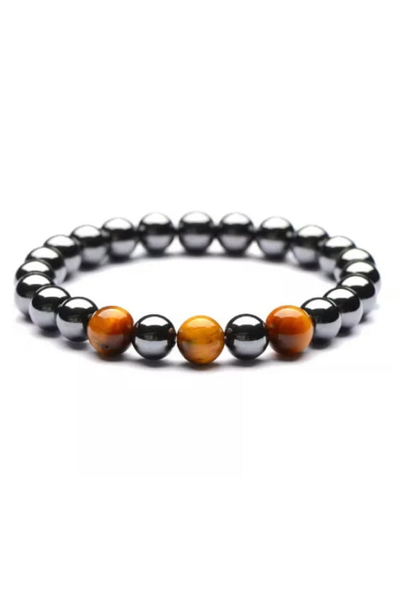 8mm Tiger's Hematite Bracelet Handmade Spirituality Stretchy Meditation pray