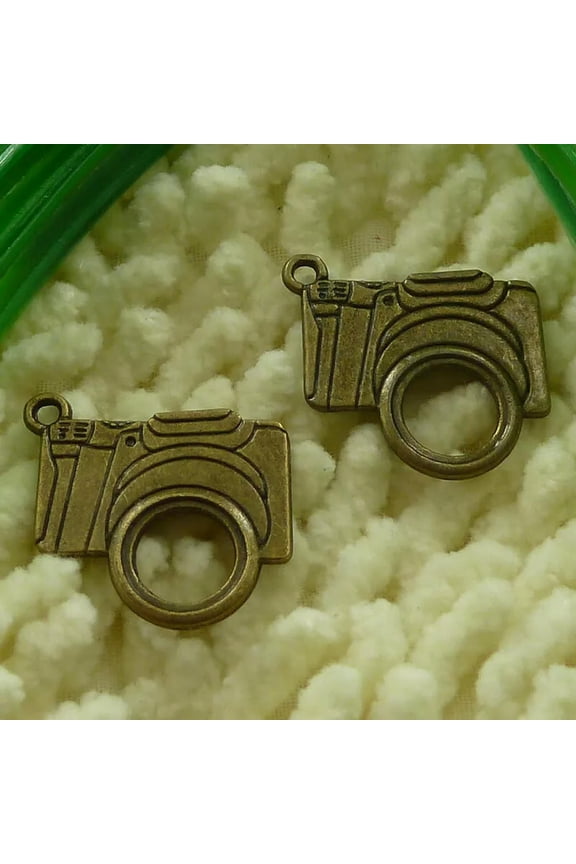 90 Pcs Bronze Plated Camera Charms Pendant 24X21MM S2910 DIY Delicate Jewelry Making