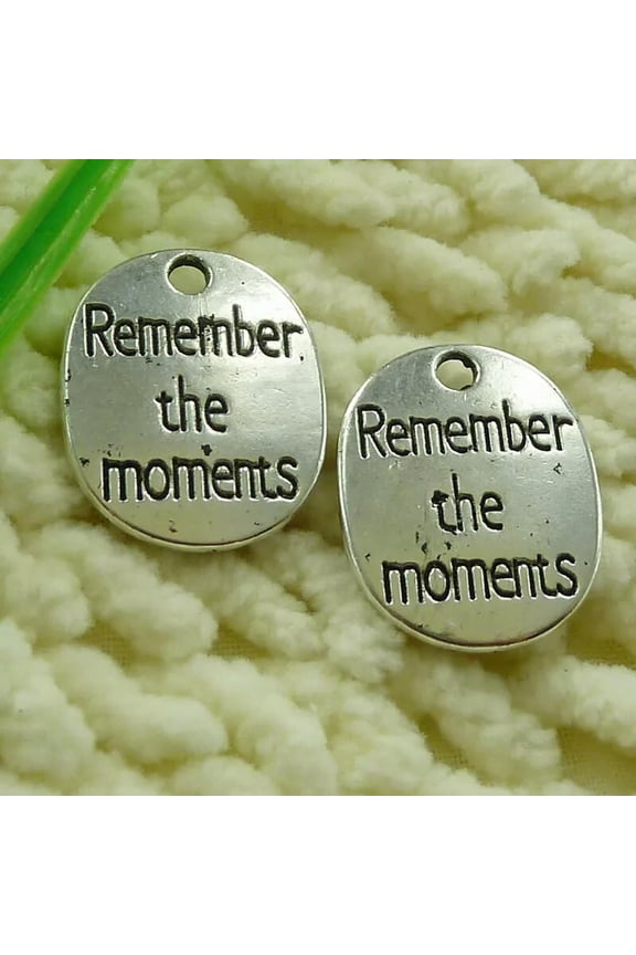 90 Pcs Tibetan Silver Remember The Moments Charms Pendant 22X18MM S2755