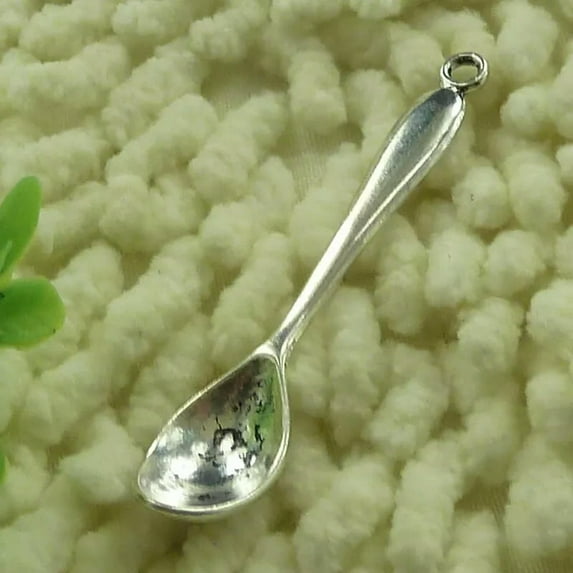 K-KED 90 Pcs Tibetan Silver Spoon Charms Pendant 55X11MM S3254 DIY Delicate Jewelry Making