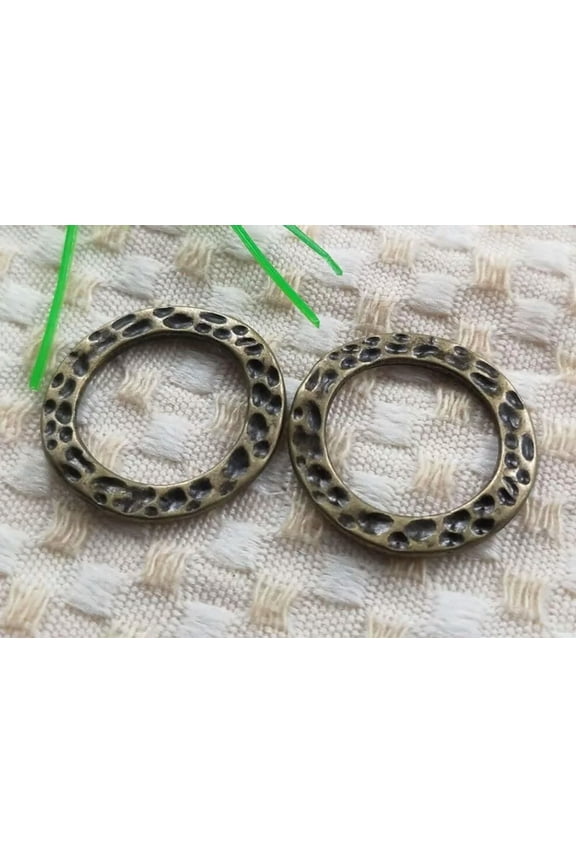 90 Pcs bronze plated round rings Connectors 27MM S4950 DIY Delicate Jewelry Making