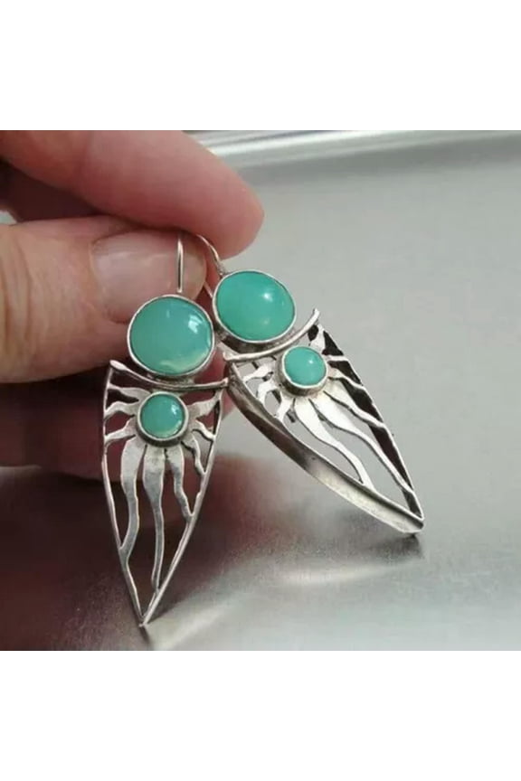 925 Silver Blue Cubic Zircon Stud Earrings Ear Drop Women Wedding Delicate Jewelry Gifts-#1