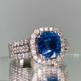 thumbnail image 1 of K-KED 925 Silver Blue Cubic Zirconia Rings Womens Wedding Fashion Delicate Jewelry Size 6-10-8, 1 of 6