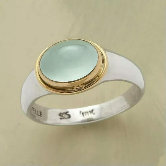 K-KED 925 Silver Fashion Women Turquoise Rings Wedding Engagement Delicate Jewelry Gift Sz 6-10-10-Silver