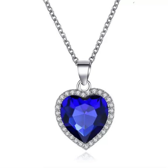 K-KED 925 Silver Filled Cubic Zircon Necklace Pendant Women Elegant Party Jewelry-#1
