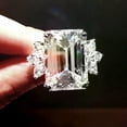 thumbnail image 1 of K-KED 925 Silver Filled Ring Cubic Zircon Elegant Wedding Delicate Jewelry Women Ring Sz 6-10-6, 1 of 6