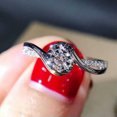 thumbnail image 1 of K-KED 925 Silver Party Ring Women Luxury Round Cut Cubic Zircon Delicate Jewelry Sz 6-10-7, 1 of 8