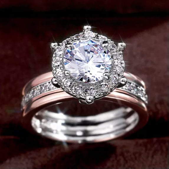 K-KED 925 Silver Ring Oval Round Zircon Stone Rings Womens Men's Wedding Jewelry-9-Silver