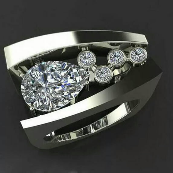 K-KED 925 Silver Rings Fashion Delicate Jewelry for Men/Women Party Gifts Band Rings Size 6-10-#2-6