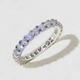 thumbnail image 1 of K-KED 925 Sterling Silver Crystal Ring Womens Wedding Engagement Rings Size 6-10-8, 1 of 6