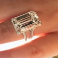 thumbnail image 1 of K-KED 925 Sterling Silver Crystal Rings Womens Fashion Ring Delicate Jewelry Size 6-10-7, 1 of 6