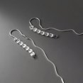 thumbnail image 1 of K-KED 925 Sterling Silver Long Chain Braided Drop Dangle Earrings, 1 of 6