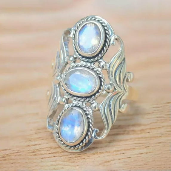 K-KED 925 Sterling Silver Oval Crystal Zircon Rings Women Wedding Delicate Jewelry Size 6-10-9