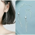 thumbnail image 1 of K-KED 925 Sterling Silver Star Drop Dangle Pull Through Earrings Threader, 1 of 7