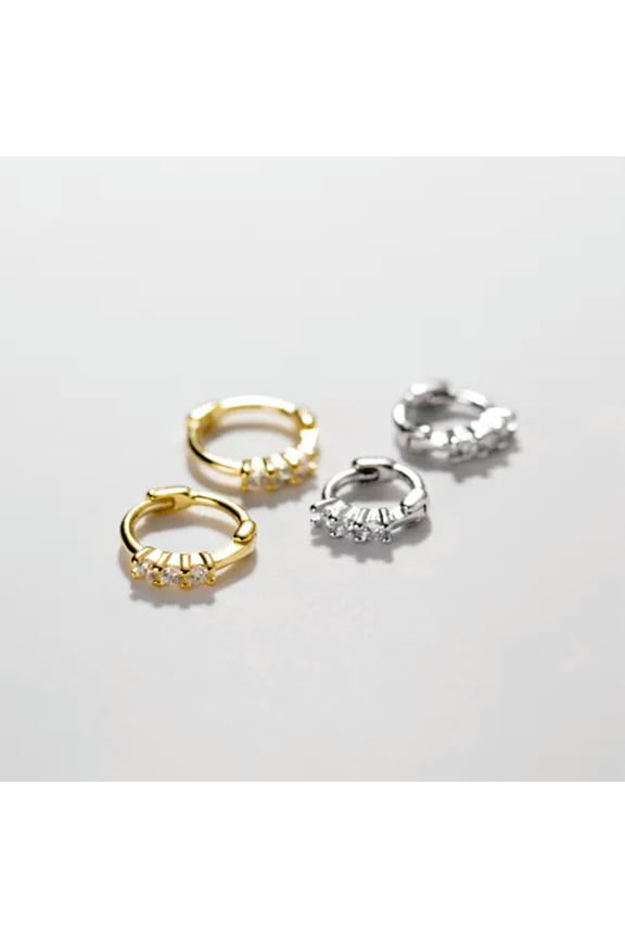 925 Sterling Solid Silver Simple 7/9/11mm Hoop Sleeper Circle Ring Earrings-Rose Gold-11 mm