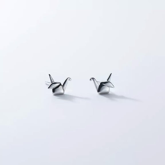 K-KED 925 Sterling Solid Silver Stud Earrings Animal Bird Ear Studs