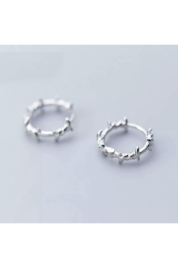 925 Sterling Solid Silver Wrap Hoop Sleeper Hoops 12mm Sleepers Earrings