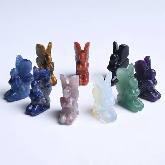 K-KED AAA Natural Quartz Blue Aventurine Butterfly Fairy Crystal Carved Energy Mineral-default