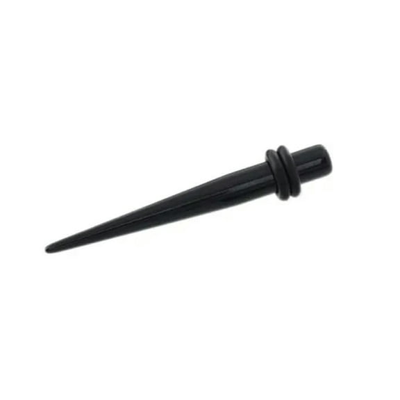 K-KED Acrylic Ear Flesh Tunnels Tapers Spirals Expanders Stretchers O-Ring Plug Kit !-black-1.6mm