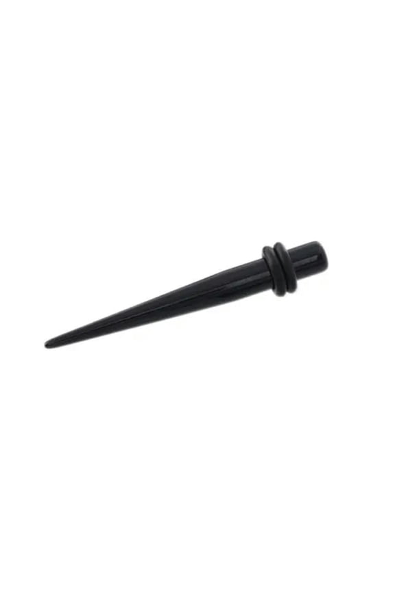 Acrylic Ear Flesh Tunnels Tapers Spirals Expanders Stretchers O-Ring Plug Kit !-black-1.6mm