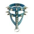 thumbnail image 1 of K-KED Adjustable PU Leather Bracelet with Spikes - Punk Gothic Studded Wristband-Sky Blue, 1 of 9