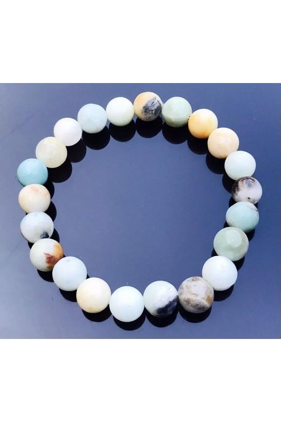 Amazonite Bracelet Natural Healing Stones Handmade Jewellery Heart Chakra 8mm