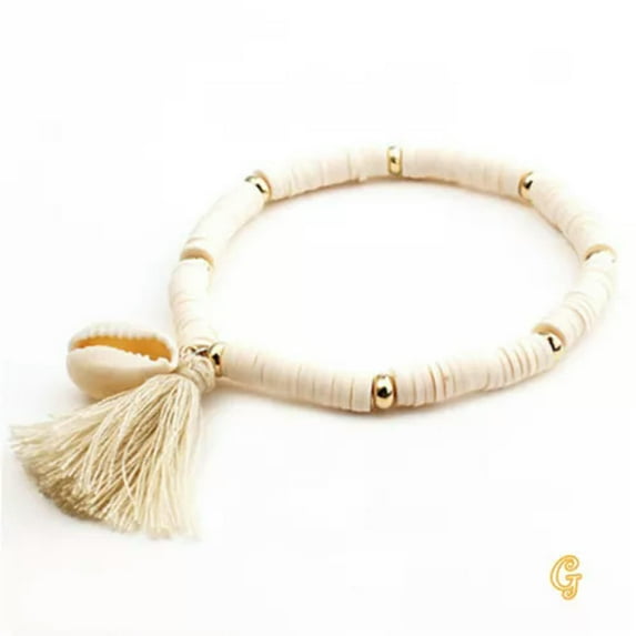 K-KED Anklet Foot Chain Ankle Bracelet Ladies Charm Adjustable Beach Jewellery Gifts-Beige