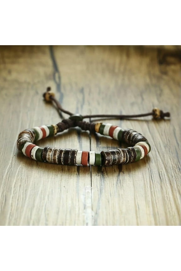 Antique Beaded Bracelet African Mexican Beads Bracelets Tribal Band Mens Jewelry